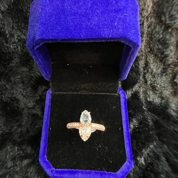 BOMB PARTY Ring Size 9 Lab Created Aquamarine - Picture 5 of 5